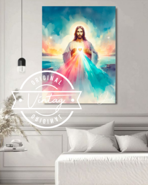 cuadro de la divina misericordia colores claros