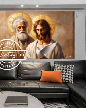 pintura de Dios, jesus y espiritu santo