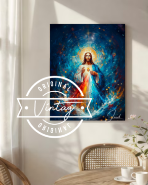 cuadro del señor de la divina misericordia colorido