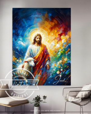 cuadro jesus buen pastor