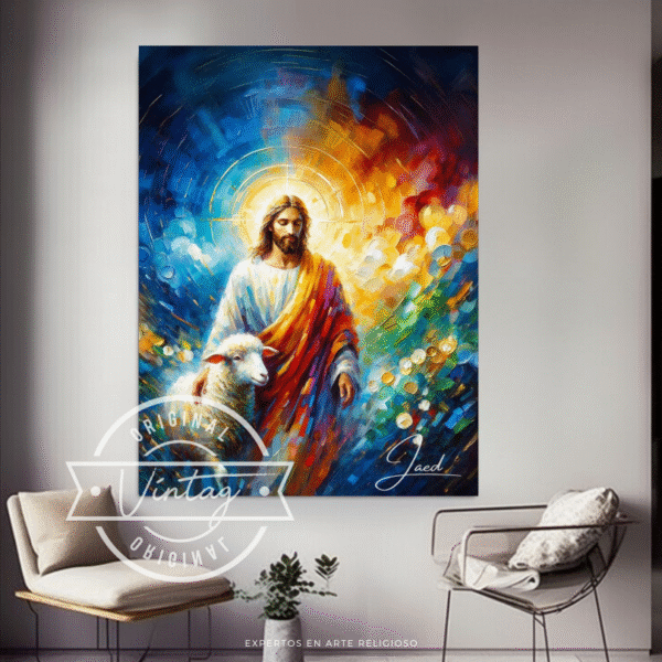 cuadro jesus buen pastor