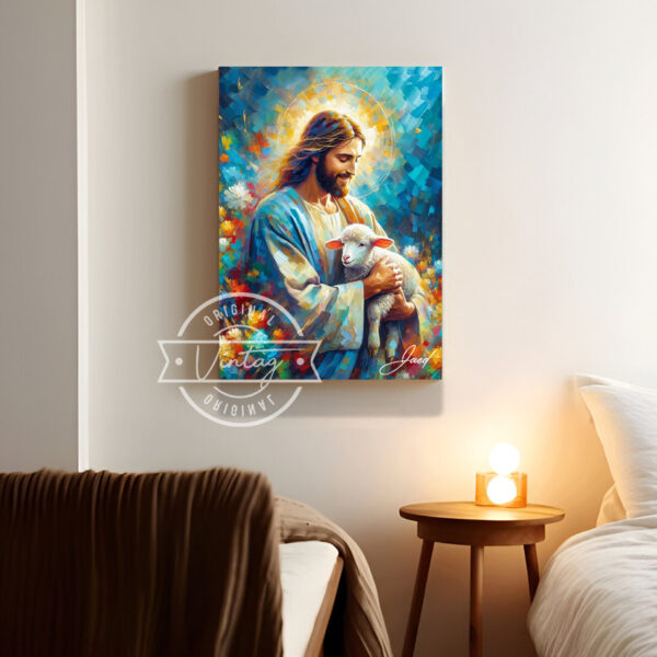 pintura del buen pastor