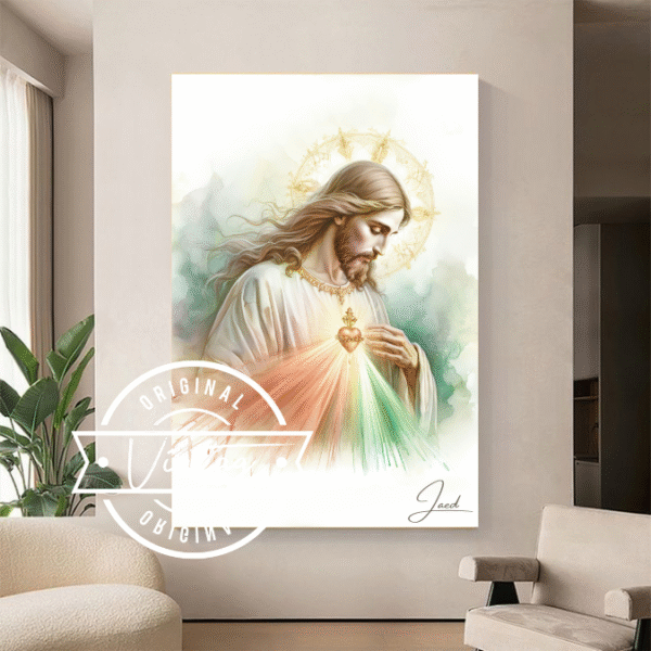 cuadro de la divina misericordia tonos claros