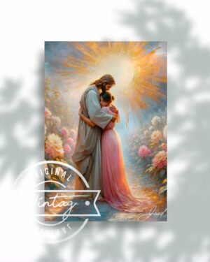 Abrazo celestial: Luz y consuelo