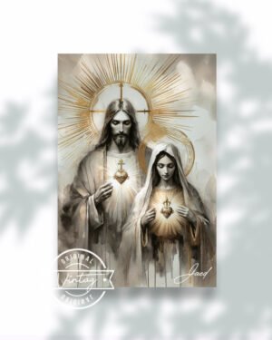 Resplandor divino de los Corazones Sagrados