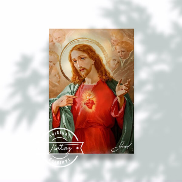 Sagrado Corazón con Ángeles Celestiales