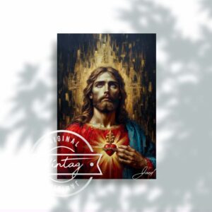 Jesús con el Sagrado Corazón de Fuego Divino