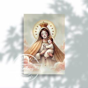 Ternura en la Virgen del Carmen y el Niño Jesús