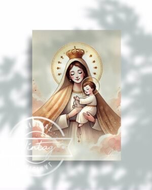 Ternura en la Virgen del Carmen y el Niño Jesús