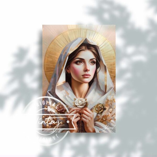 Luz dorada de las Rosa Mística