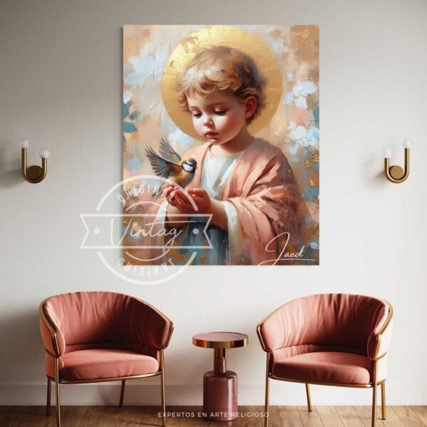 1 (5) obra del Niño Dios en colores pastel