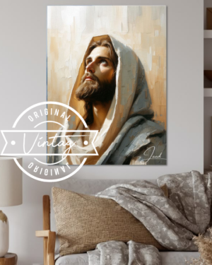 cuadro de jesus mirando al cielo