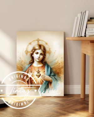 cuadro del niño dios con el sagrado corazon animado