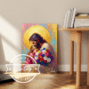Cuadro religioso Jesus abrazando a una niña