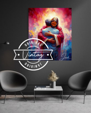 Jesus abrazando a un hombre cuadro