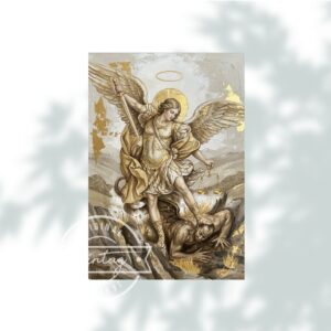 Arcángel Miguel Protector Dorado