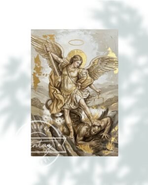 Arcángel Miguel Protector Dorado