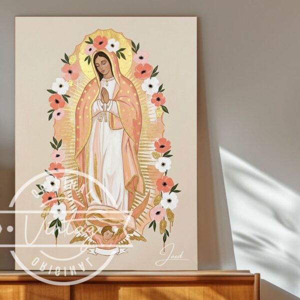 cuadro-virgen-guadalupe-floral-2 Virgen de Guadalupe en Jardín de Fe