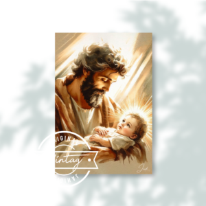 San José con el Niño Jesús: Luz Divina