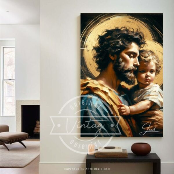 San José con el Niño Jesús: Amor Protector