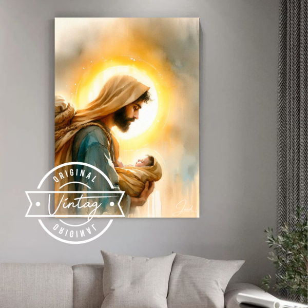 San José con el Niño Jesús: Contemplación Sagrada