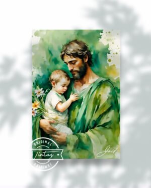 San José con el Niño Jesús: Esperanza y Vida