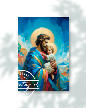 San José con el Niño Jesús: Fe Celestial