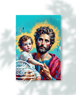 San José con el Niño Jesús: Fe Viva