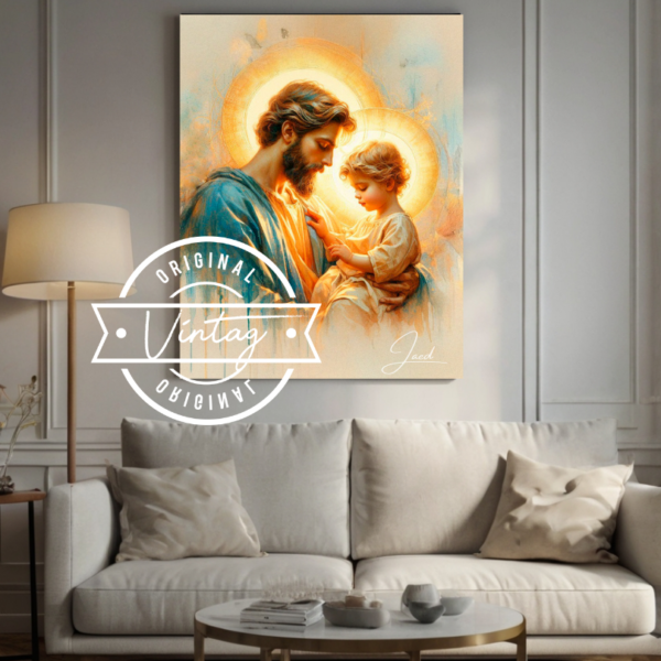 san-jose-nino-jesus-luz-divina (2) San José con el Niño Jesús: Luz Divina del Padre