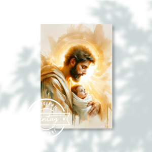 San José con el Niño Jesús: Luz del Hogar