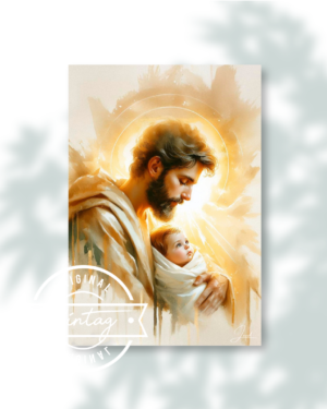 San José con el Niño Jesús: Luz del Hogar