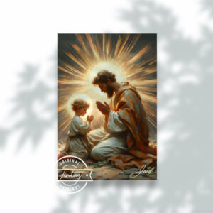 San José con el Niño Jesús: Oración y Devoción