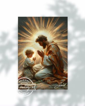 San José con el Niño Jesús: Oración y Devoción