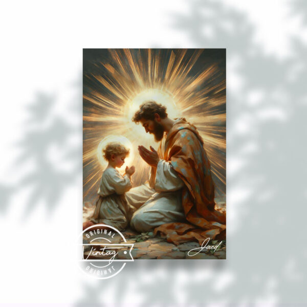 San José con el Niño Jesús: Oración y Devoción