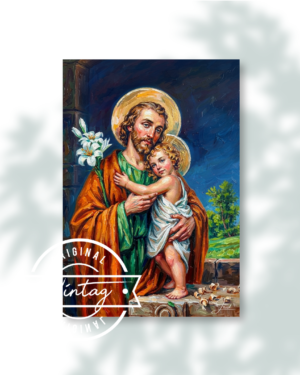 San José con el Niño Jesús: Protección Eterna