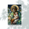 San José con el Niño Jesús: Protector del Hogar