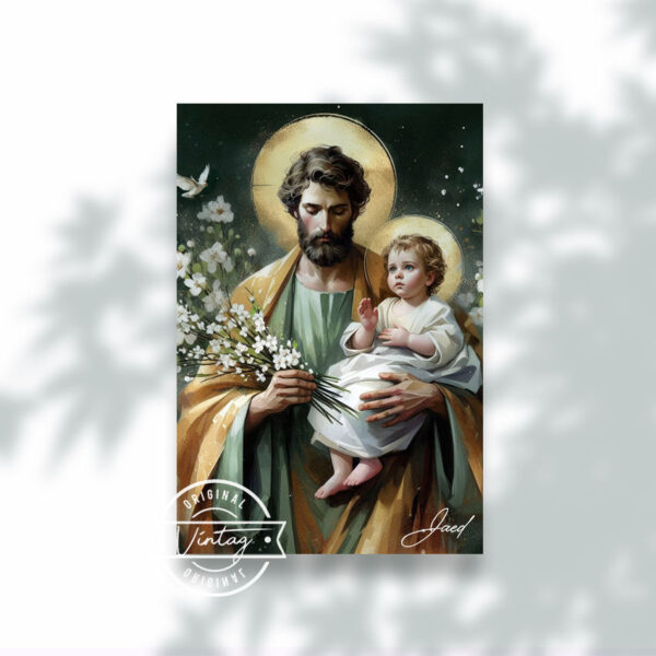 San José con el Niño Jesús: Pureza y Fe