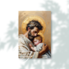 San José con el Niño Jesús: Refugio de Amor