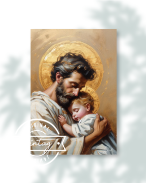 San José con el Niño Jesús: Refugio de Amor