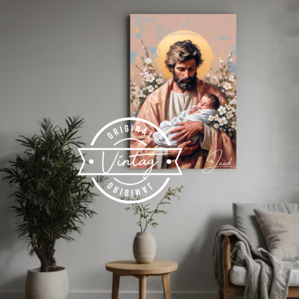 San José con el Niño Jesús: Ternura Divina