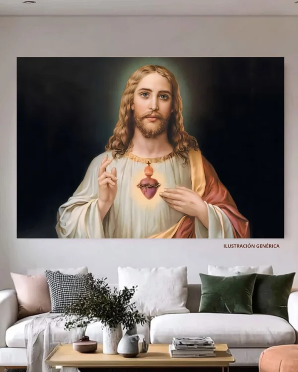 sagrado-corazon-de-jesus-tradicional-bendiciendo-horizontal Sagrado Corazón de Jesús tradicional — Bendiciendo