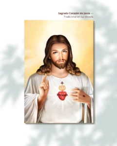 Sagrado Corazón de Jesús — Tradicional en luz dorada