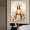 virgen-de-fatima-abrazo-de-luz-vertical Cuadro moderno de la Virgen de Fátima — Abrazo de luz