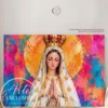 Cuadro abstracto de la Virgen de Fátima — Alegría de creer