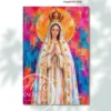 Cuadro abstracto de la Virgen de Fátima — Alegría de creer
