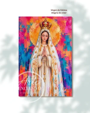 virgen-de-fatima-alegria-de-creer-presentacion Cuadro abstracto de la Virgen de Fátima — Alegría de creer