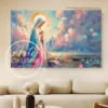 Cuadro abstracto de la Virgen de Fátima — Donde florece la fe