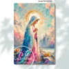 Cuadro abstracto de la Virgen de Fátima — Donde florece la fe