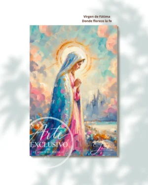 virgen-de-fatima-donde-florece-la-fe-presentacion Cuadro abstracto de la Virgen de Fátima — Donde florece la fe