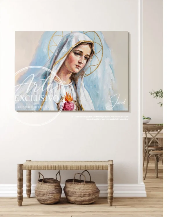 Cuadro moderno de la Virgen de Fátima — Dulce refugio